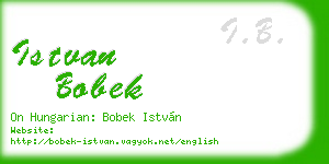 istvan bobek business card