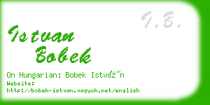 istvan bobek business card